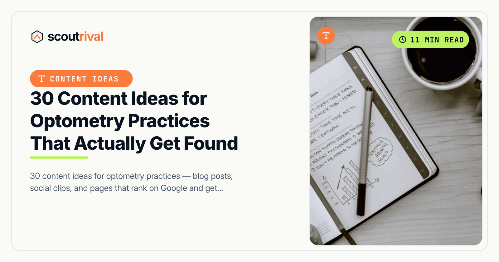 30 Content Ideas for Optometry Practices That Actually Get Found — cover