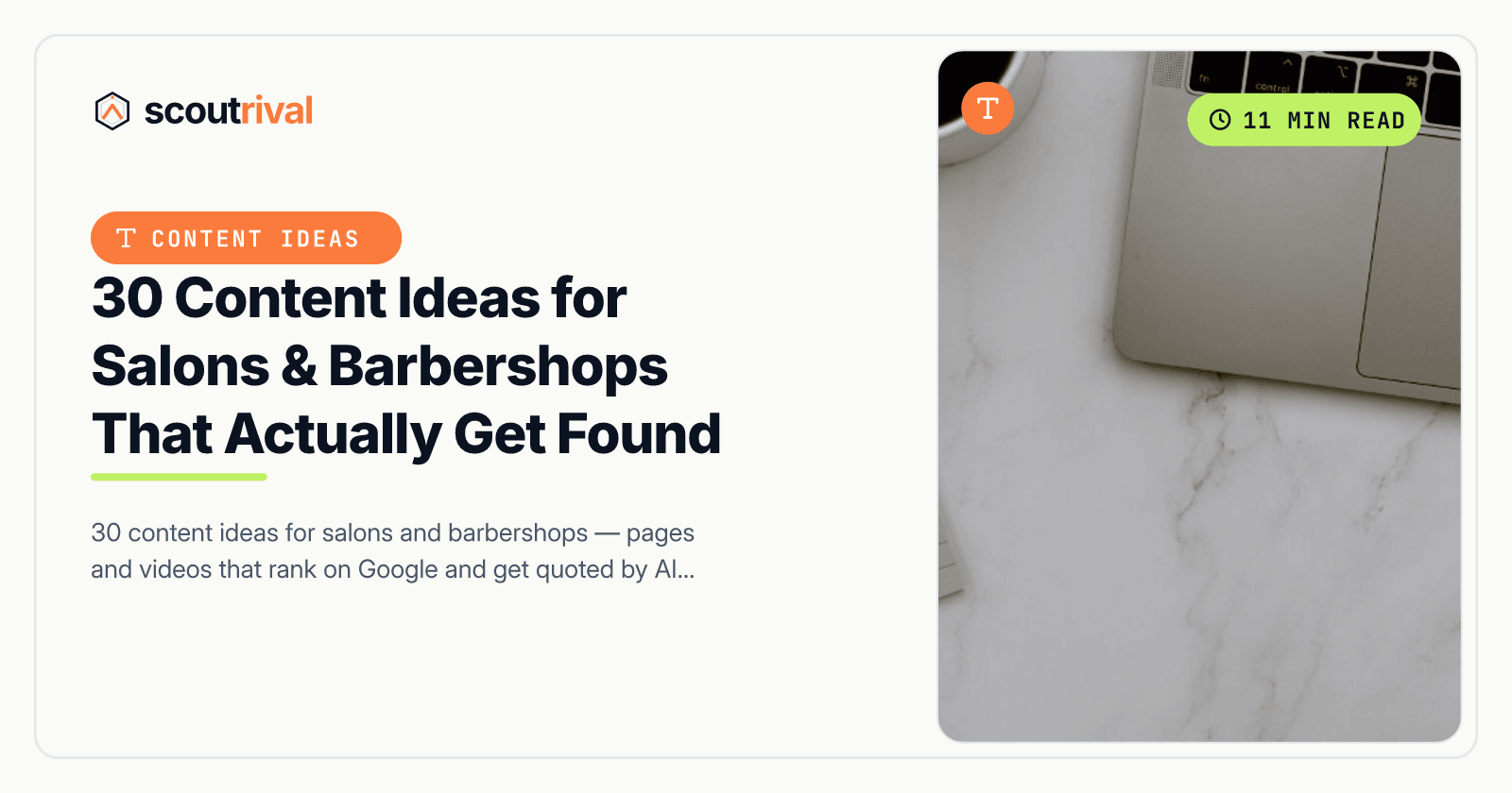 30 Content Ideas for Salons & Barbershops That Actually Get Found — cover