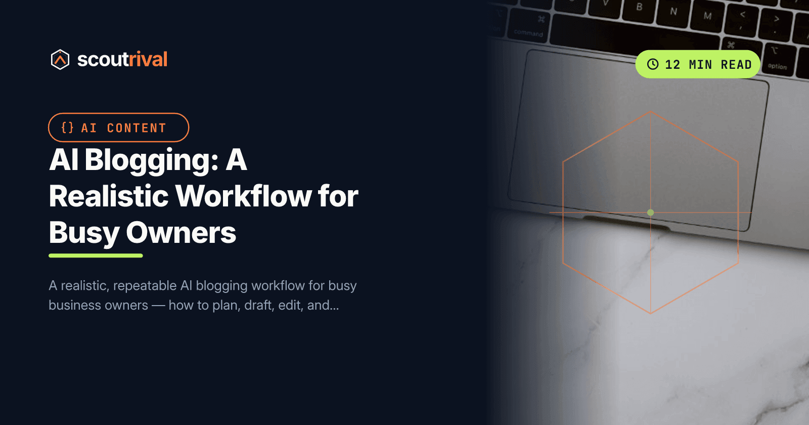 AI Blogging: A Realistic Workflow for Busy Owners — cover