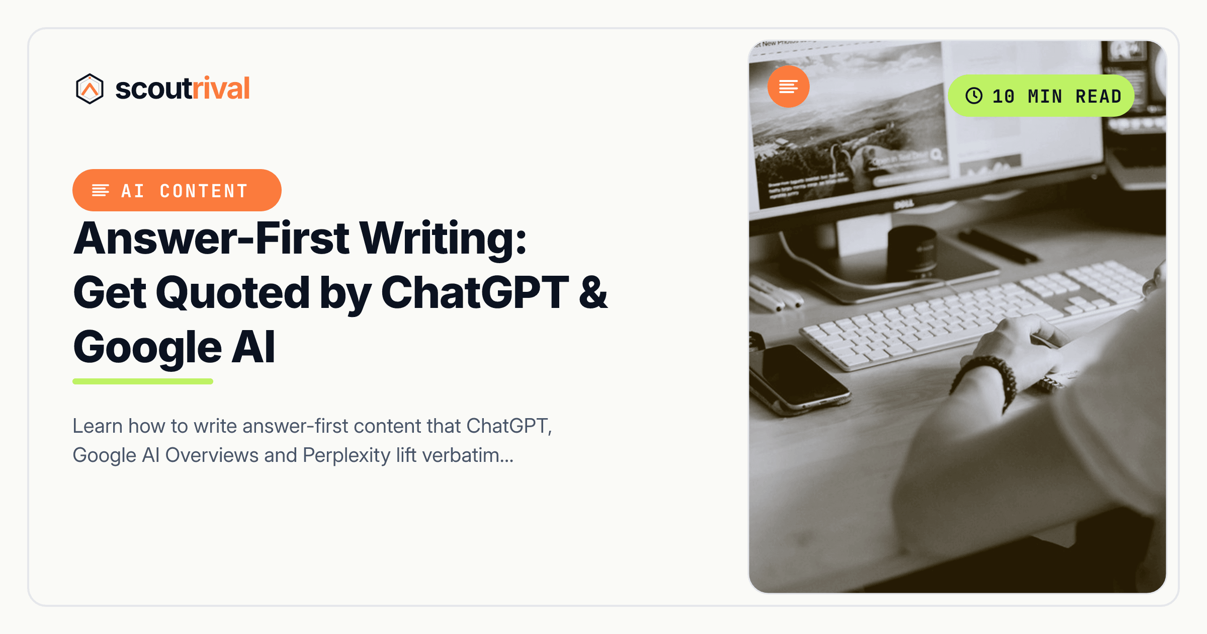 Answer-First Writing: Get Quoted by ChatGPT & Google AI — cover