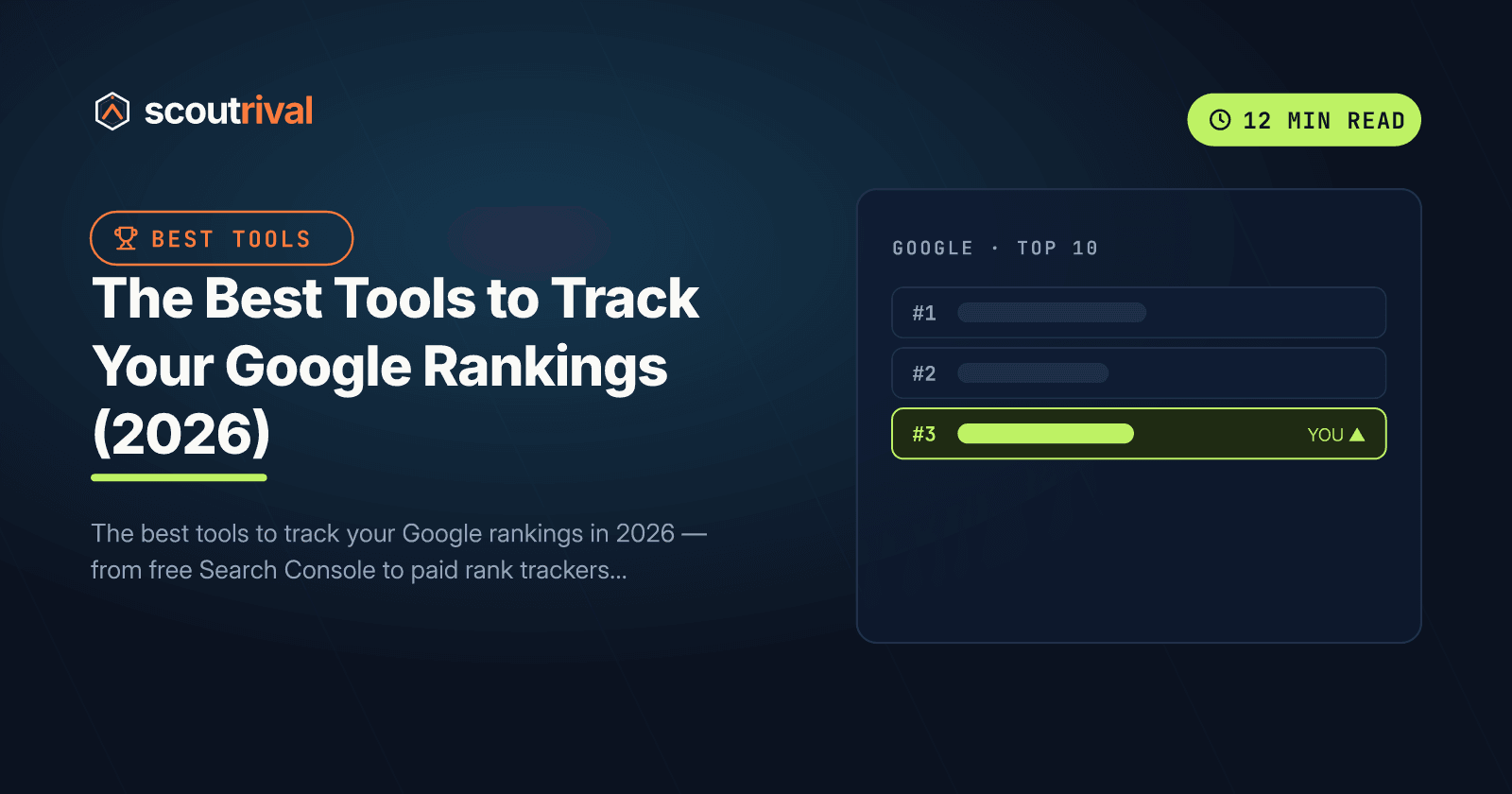 The Best Tools to Track Your Google Rankings (2026) — cover