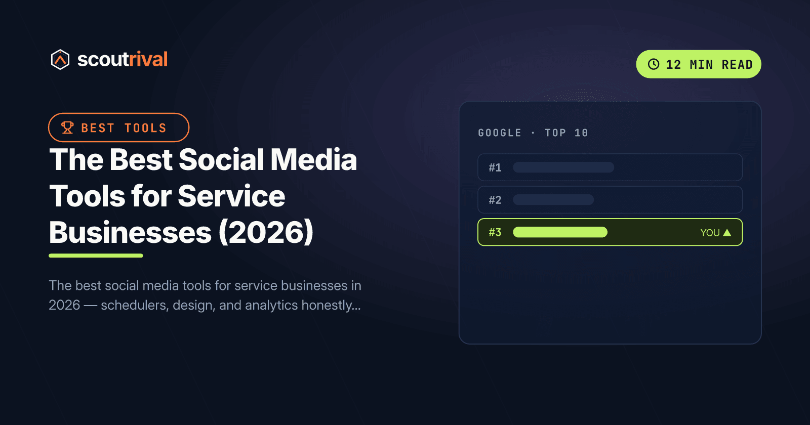 The Best Social Media Tools for Service Businesses (2026) — cover