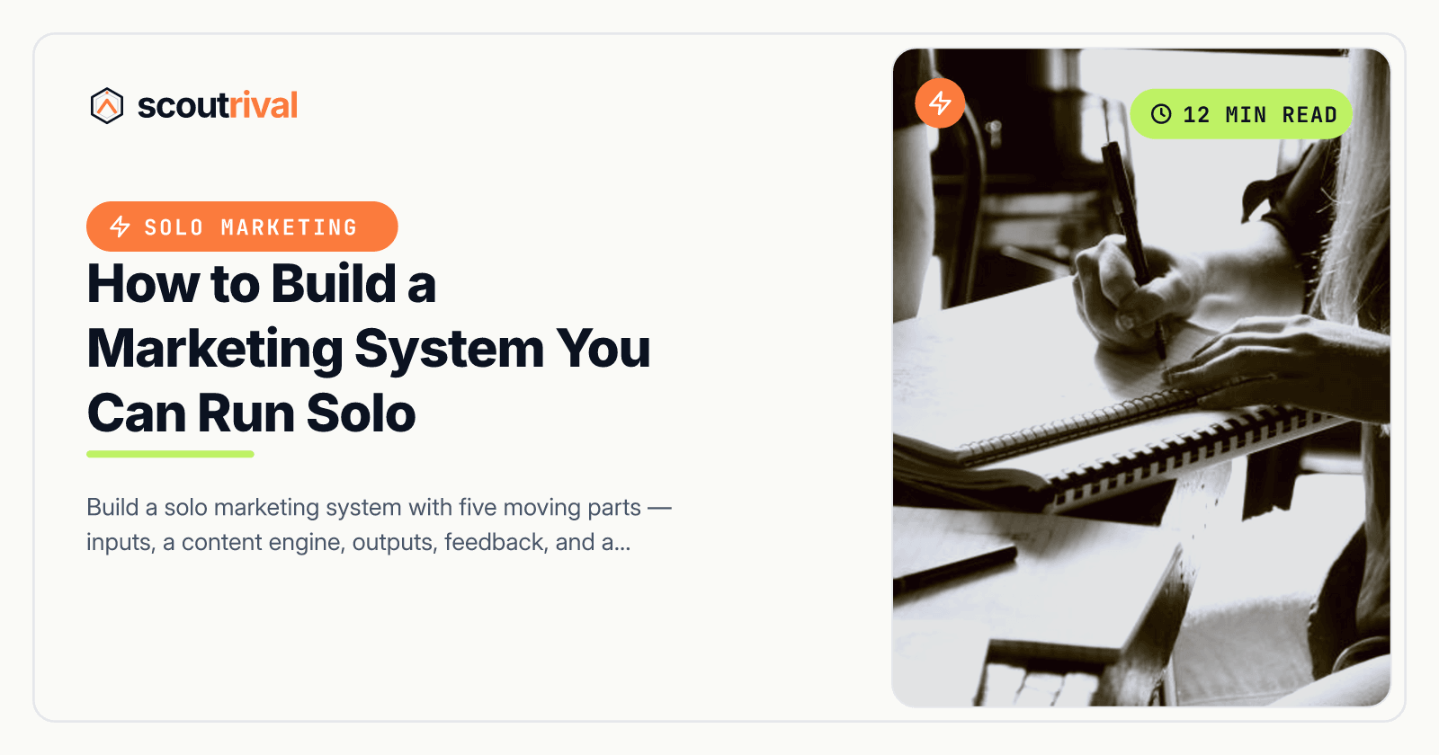 How to Build a Marketing System You Can Run Solo — cover