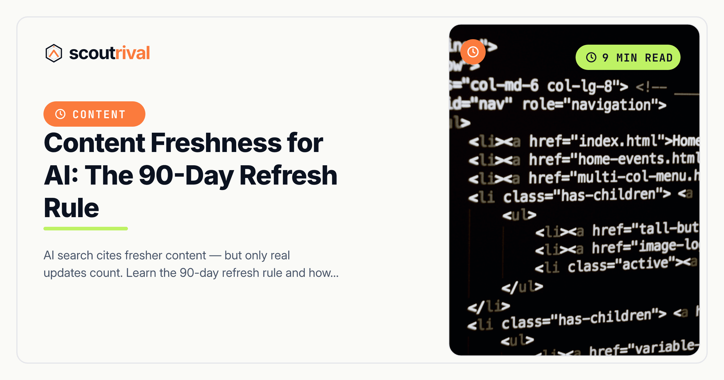 Content Freshness for AI: The 90-Day Refresh Rule — cover
