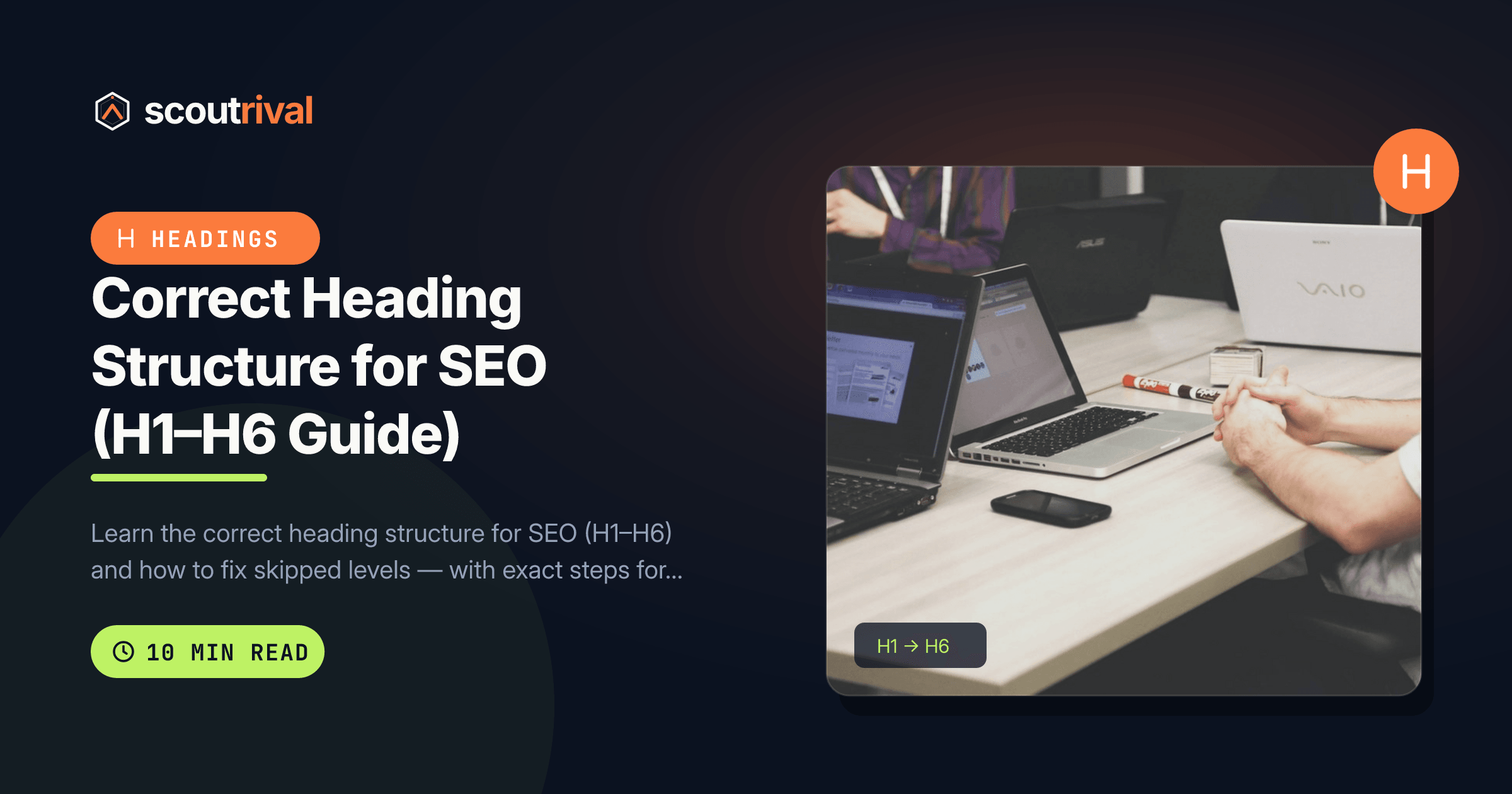 Correct Heading Structure for SEO (H1–H6 Guide) — cover