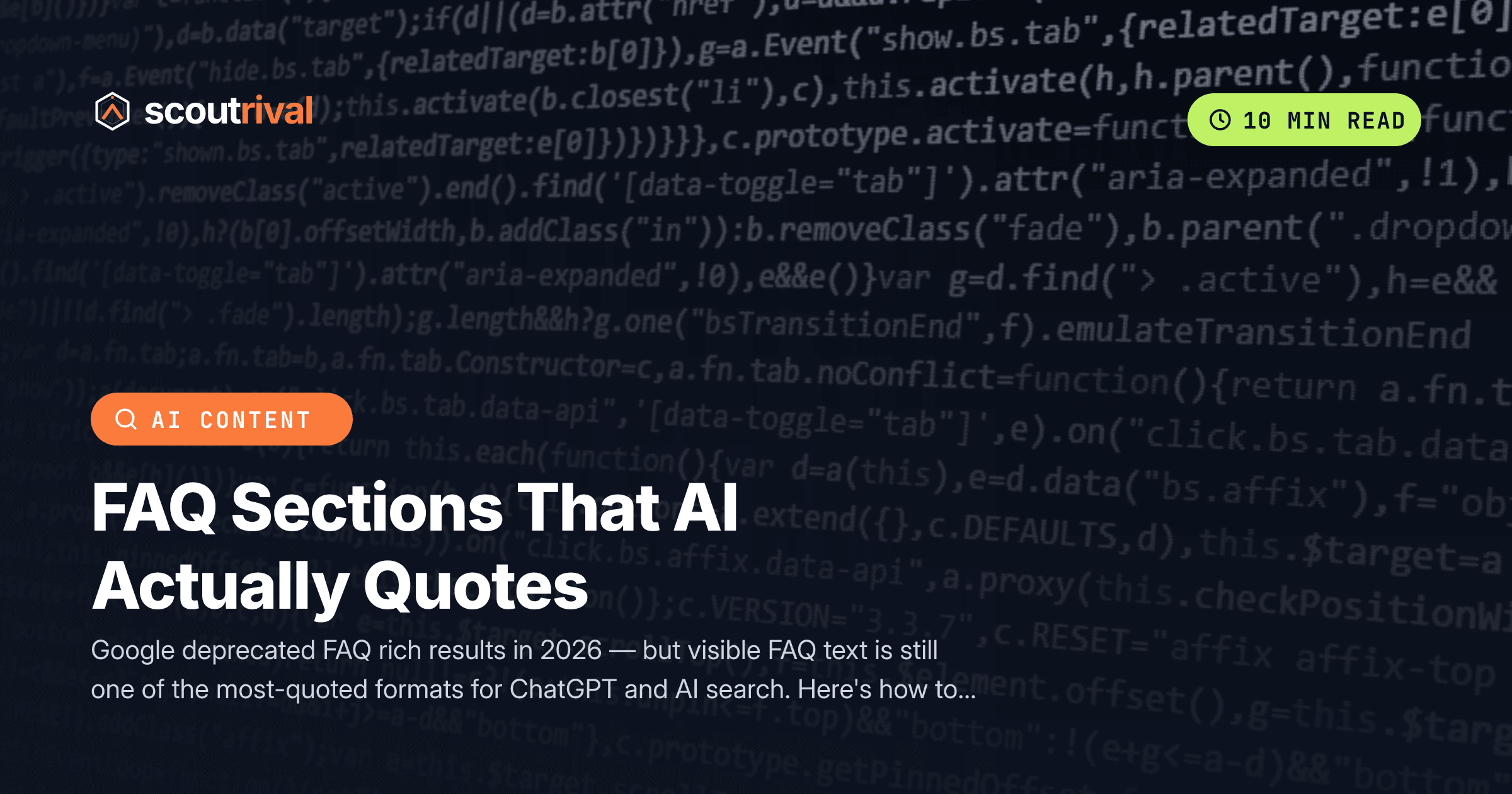 FAQ Sections That AI Actually Quotes (2026 Guide) — cover
