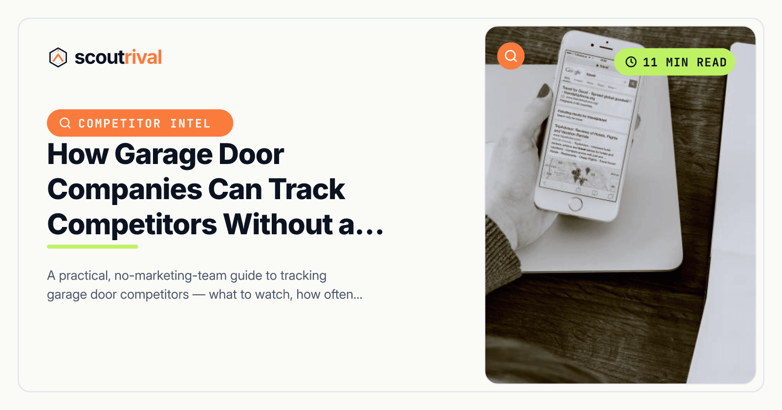 How Garage Door Companies Can Track Competitors Without a Marketing Team — cover