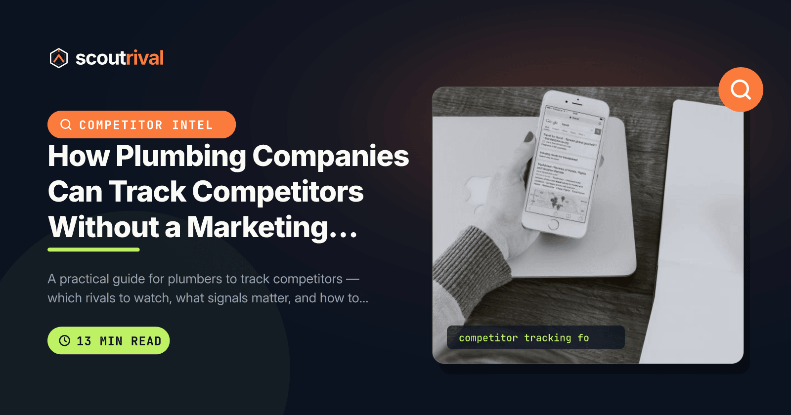 How Plumbing Companies Can Track Competitors Without a Marketing Team — cover