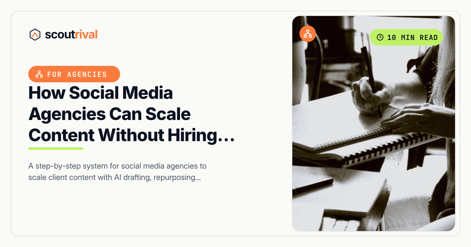 How Social Media Agencies Can Scale Content Without Hiring More Writers — cover