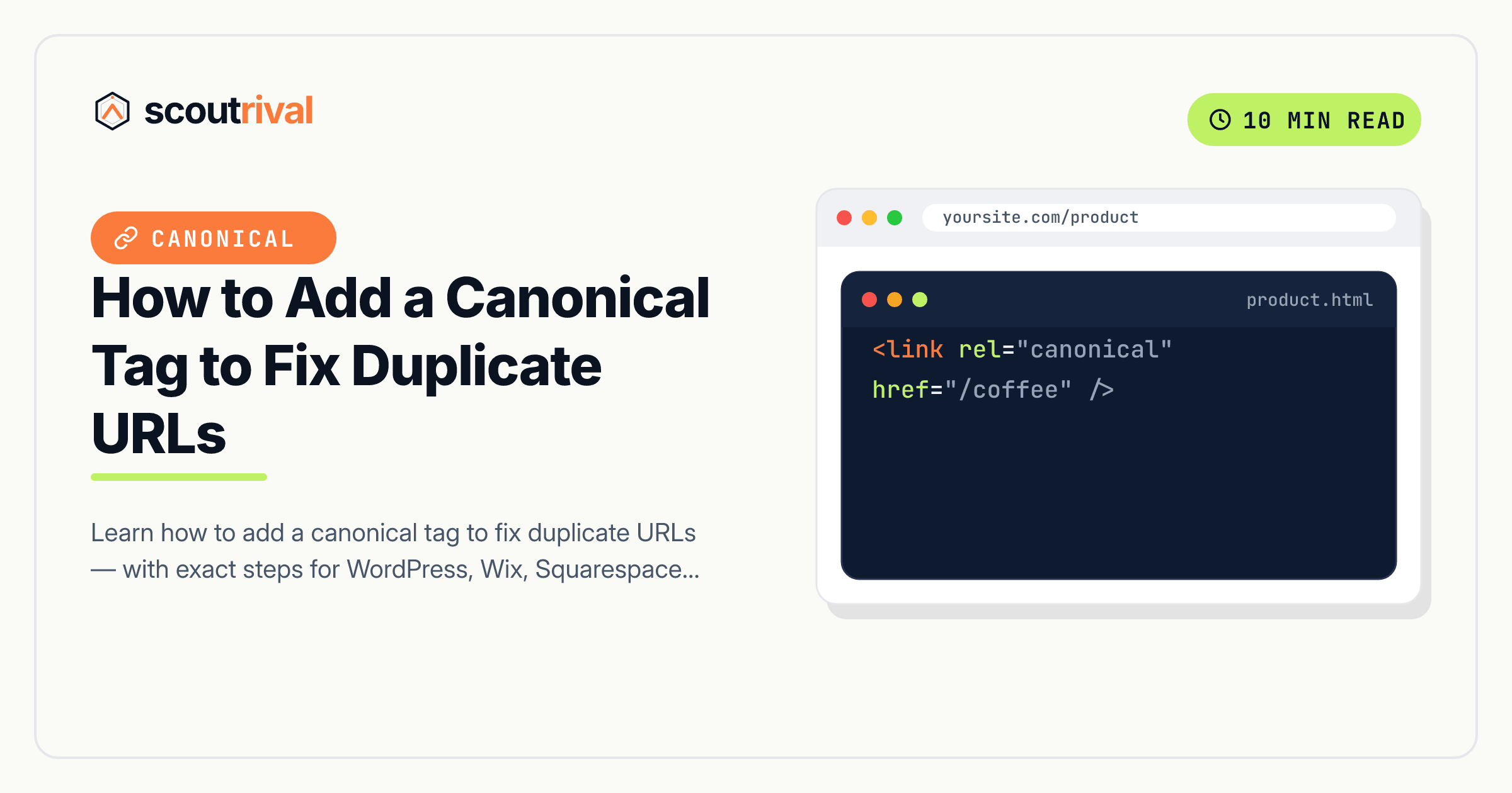 How to Add a Canonical Tag to Fix Duplicate URLs — cover