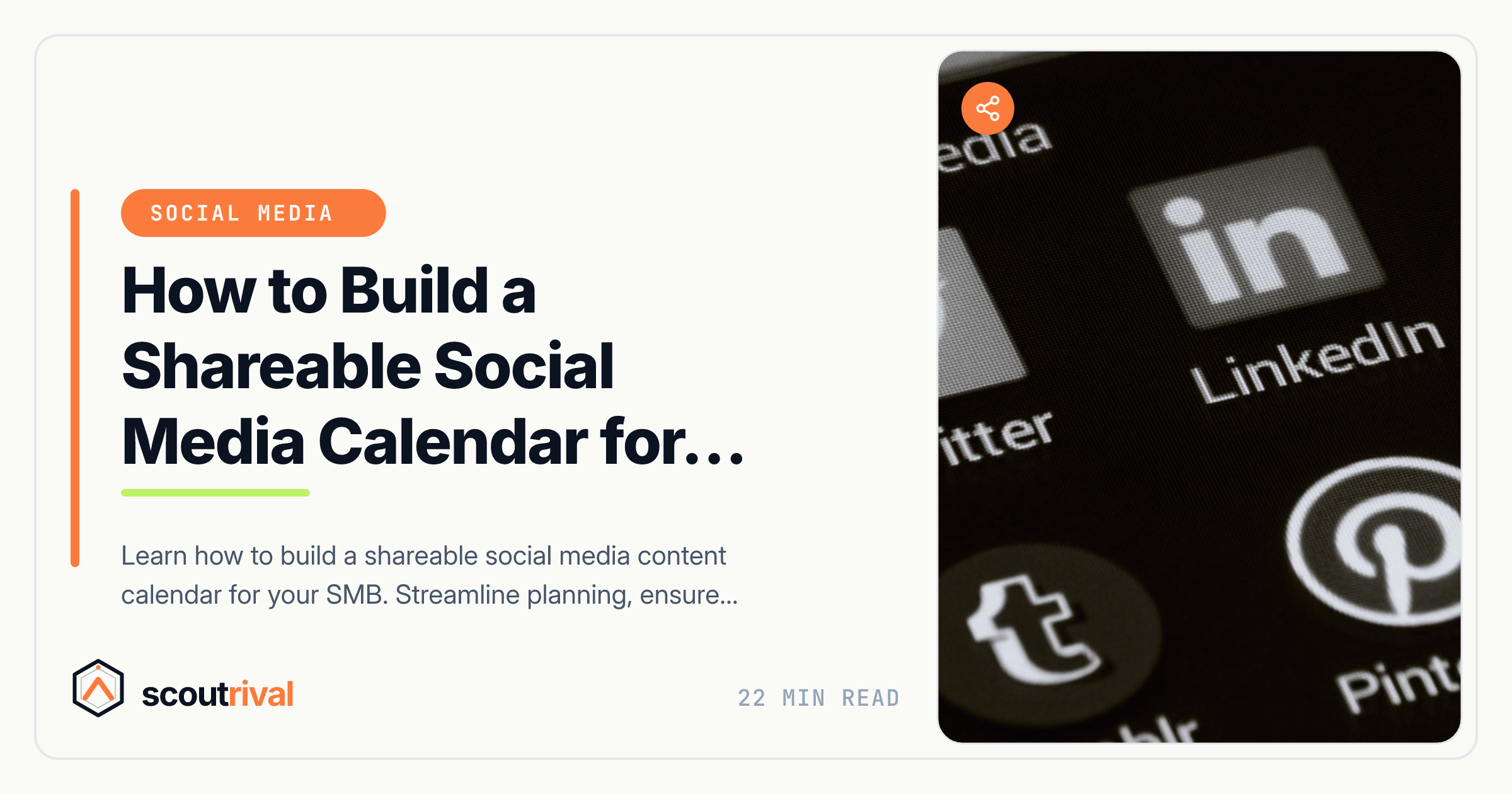 How to Build a Shareable Social Media Calendar for SMBs — cover
