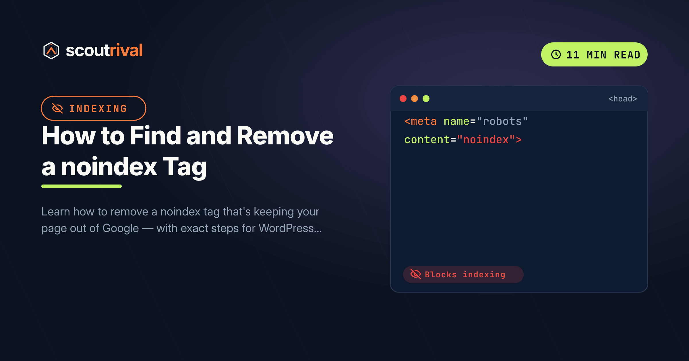 How to Find and Remove a noindex Tag (Step-by-Step) — cover