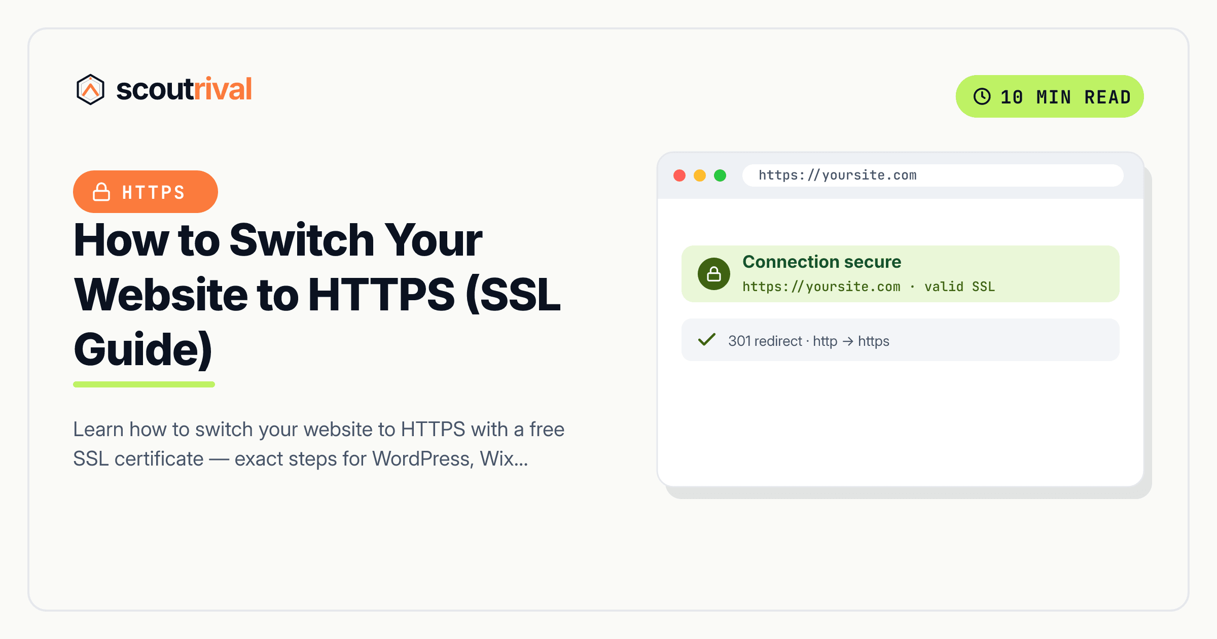 How to Switch Your Website to HTTPS (SSL Guide) — cover