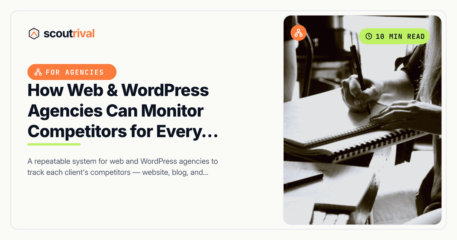 How Web & WordPress Agencies Can Monitor Competitors for Every Client — cover