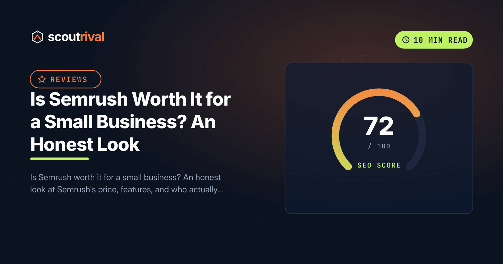 Is Semrush Worth It for a Small Business? An Honest Look — cover