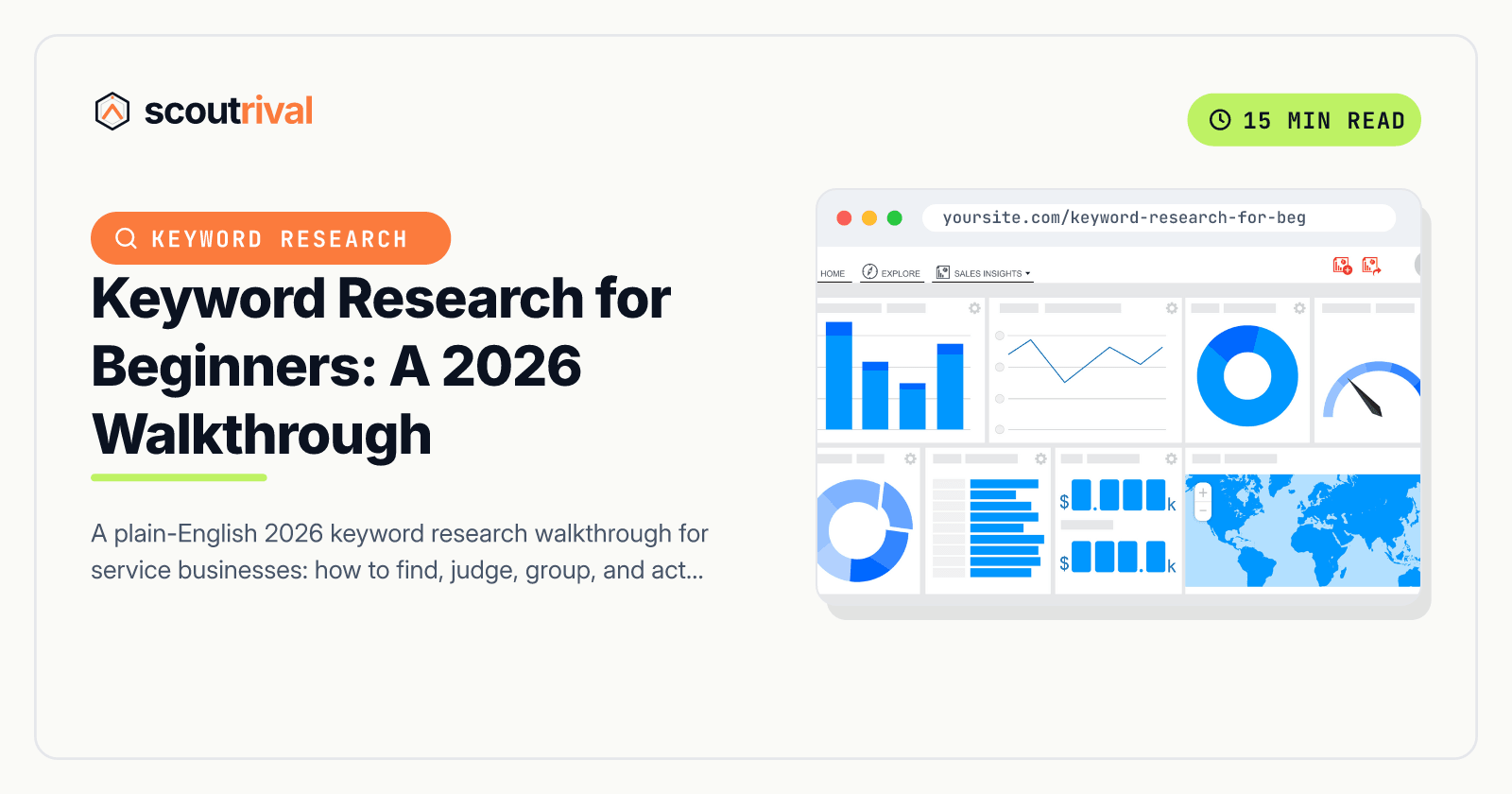 Keyword Research for Beginners: A 2026 Walkthrough — cover