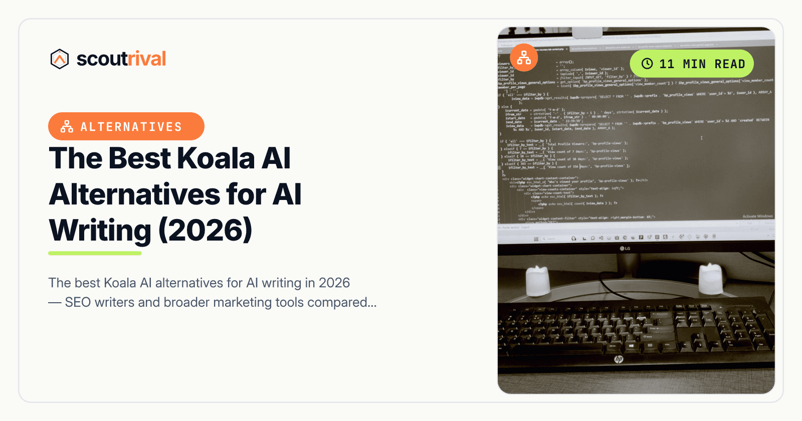 The Best Koala AI Alternatives for AI Writing (2026) — cover