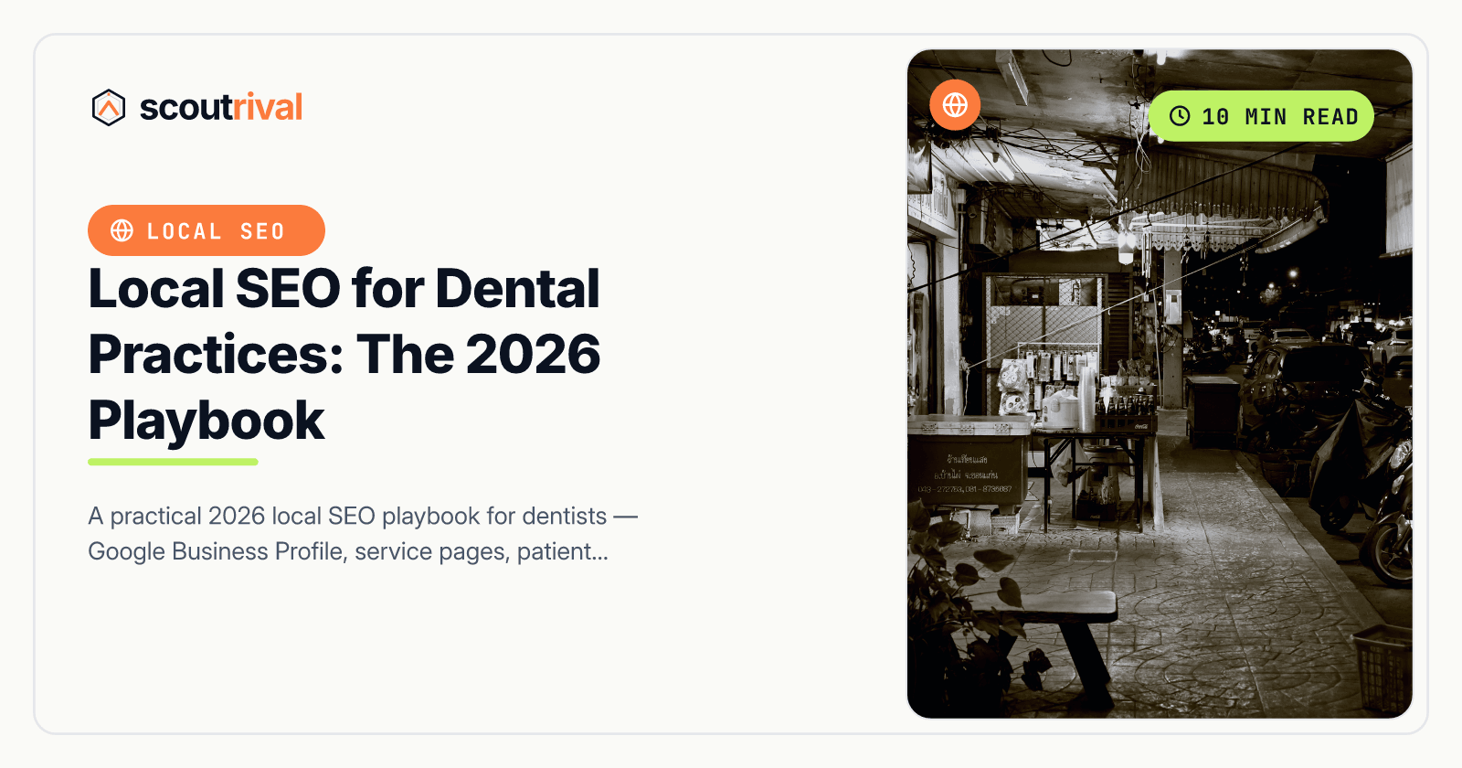 Local SEO for Dental Practices: The 2026 Playbook — cover