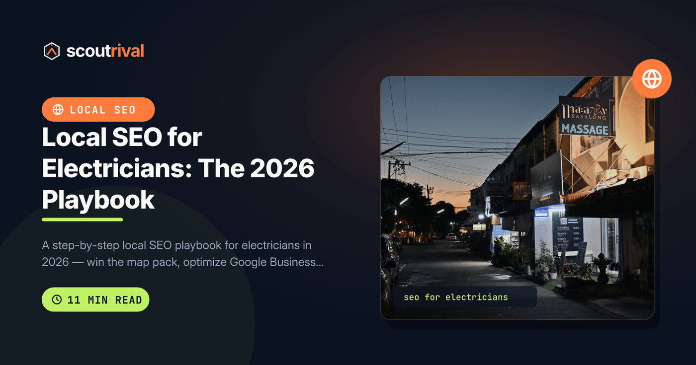 Local SEO for Electricians: The 2026 Playbook — cover