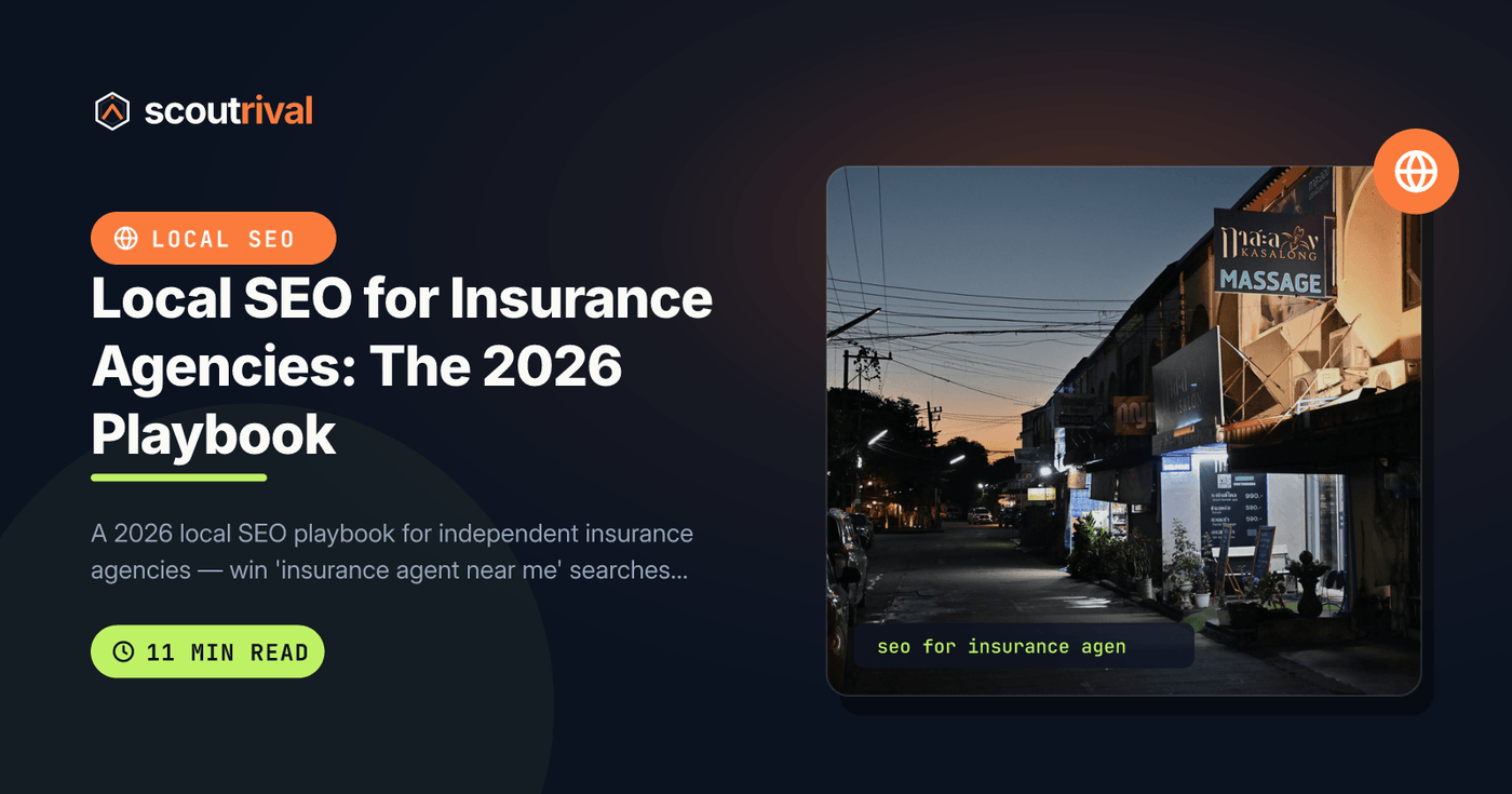 Local SEO for Insurance Agencies: The 2026 Playbook — cover