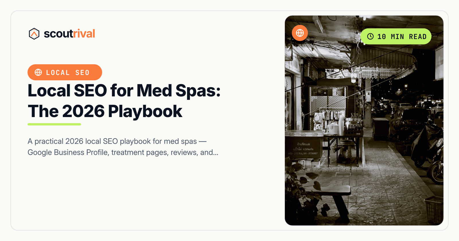 Local SEO for Med Spas: The 2026 Playbook — cover