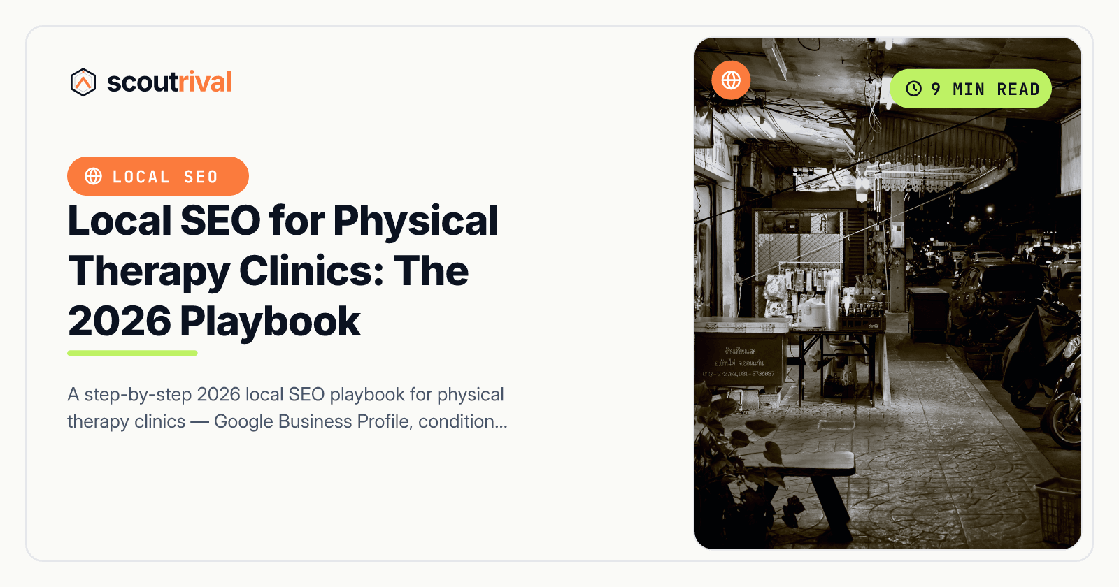 Local SEO for Physical Therapy Clinics: The 2026 Playbook — cover