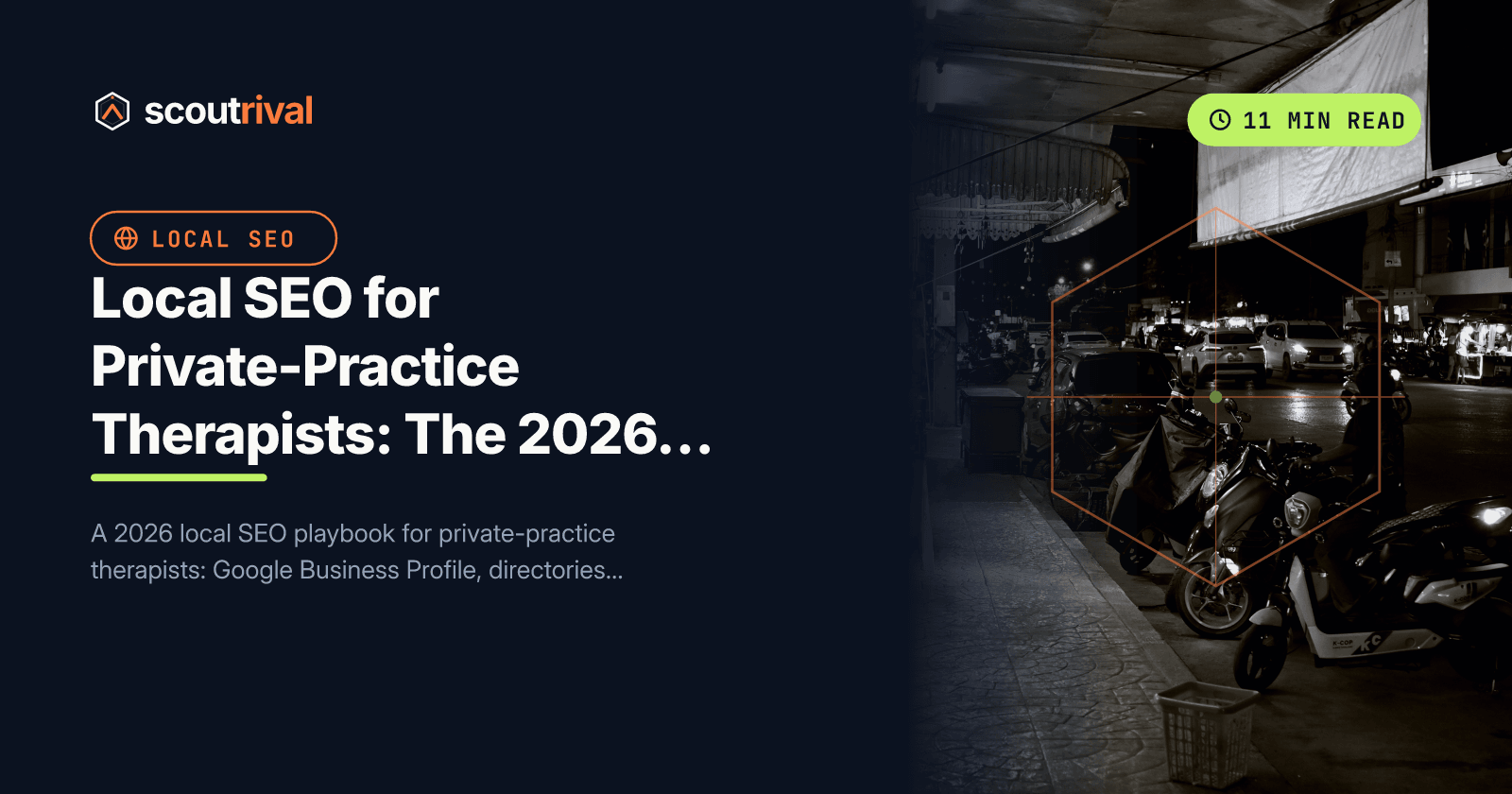Local SEO for Private-Practice Therapists: The 2026 Playbook — cover