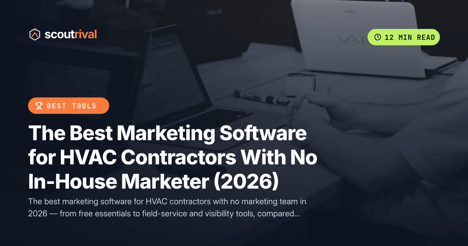 The Best Marketing Software for HVAC Contractors With No In-House Marketer (2026) — cover
