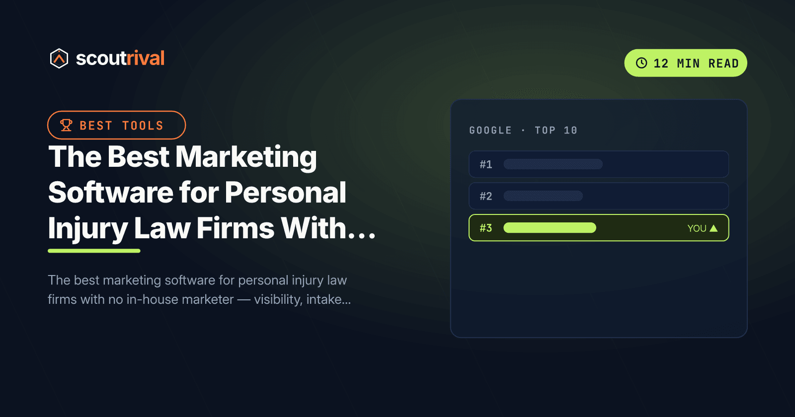 The Best Marketing Software for Personal Injury Law Firms With No In-House Marketer (2026) — cover