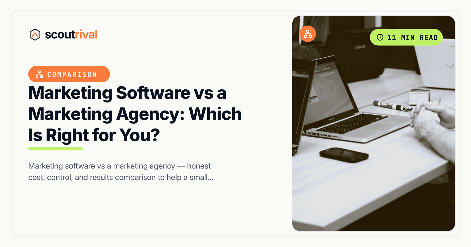 Marketing Software vs a Marketing Agency: Which Is Right for You? — cover