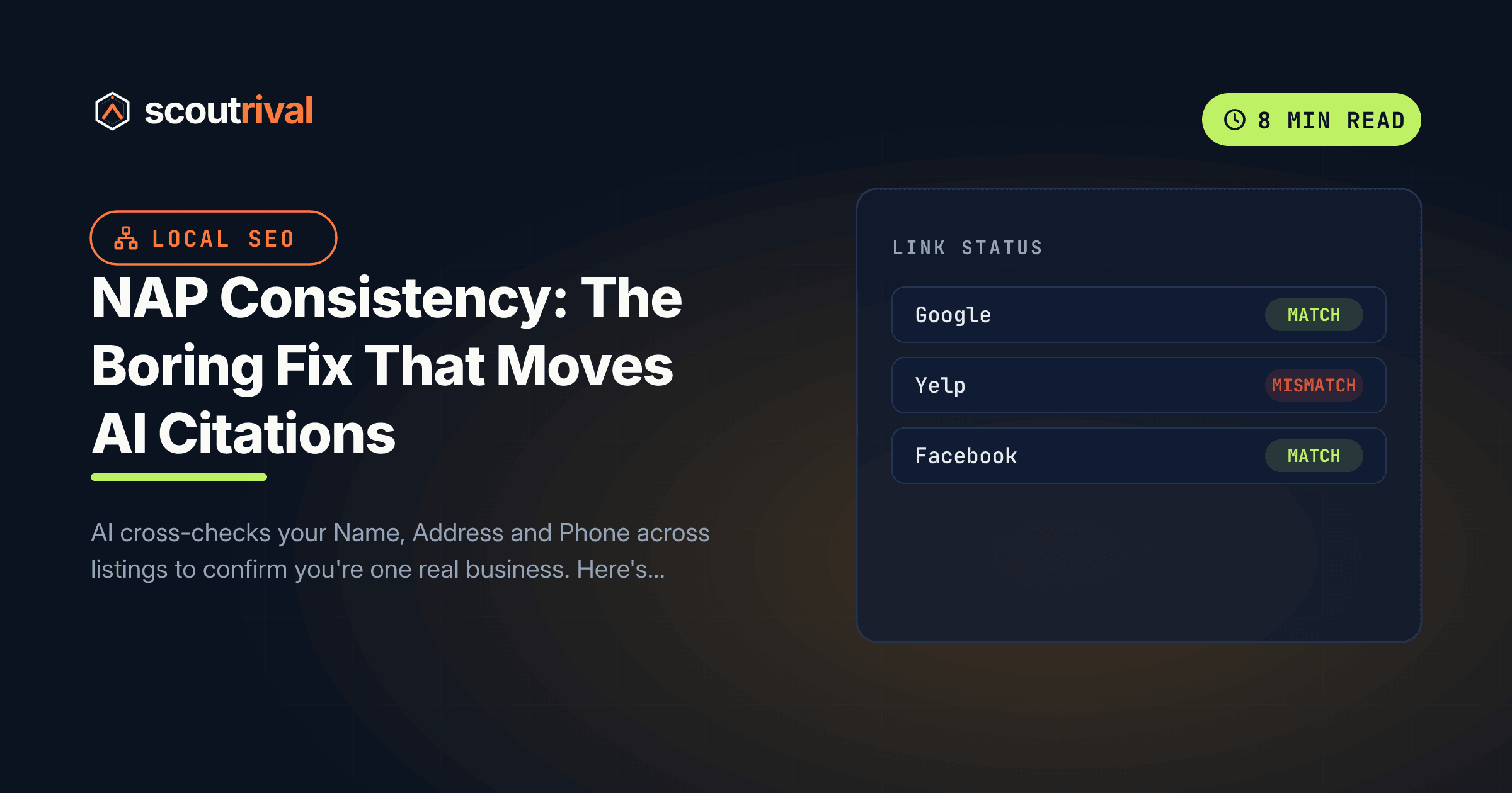 NAP Consistency: The Boring Fix That Moves AI Citations — cover