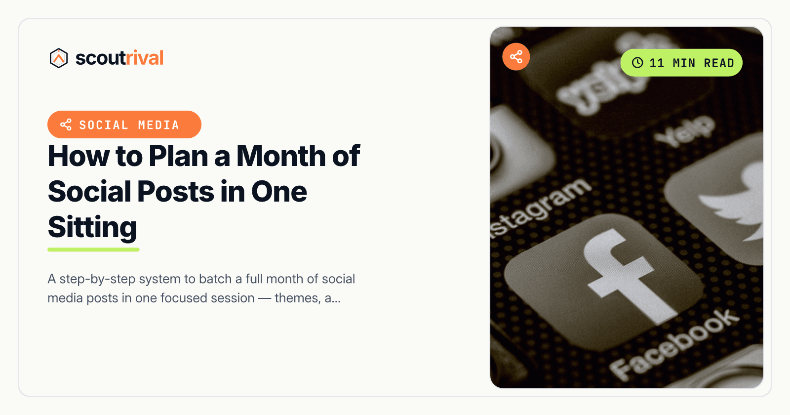 How to Plan a Month of Social Posts in One Sitting — cover