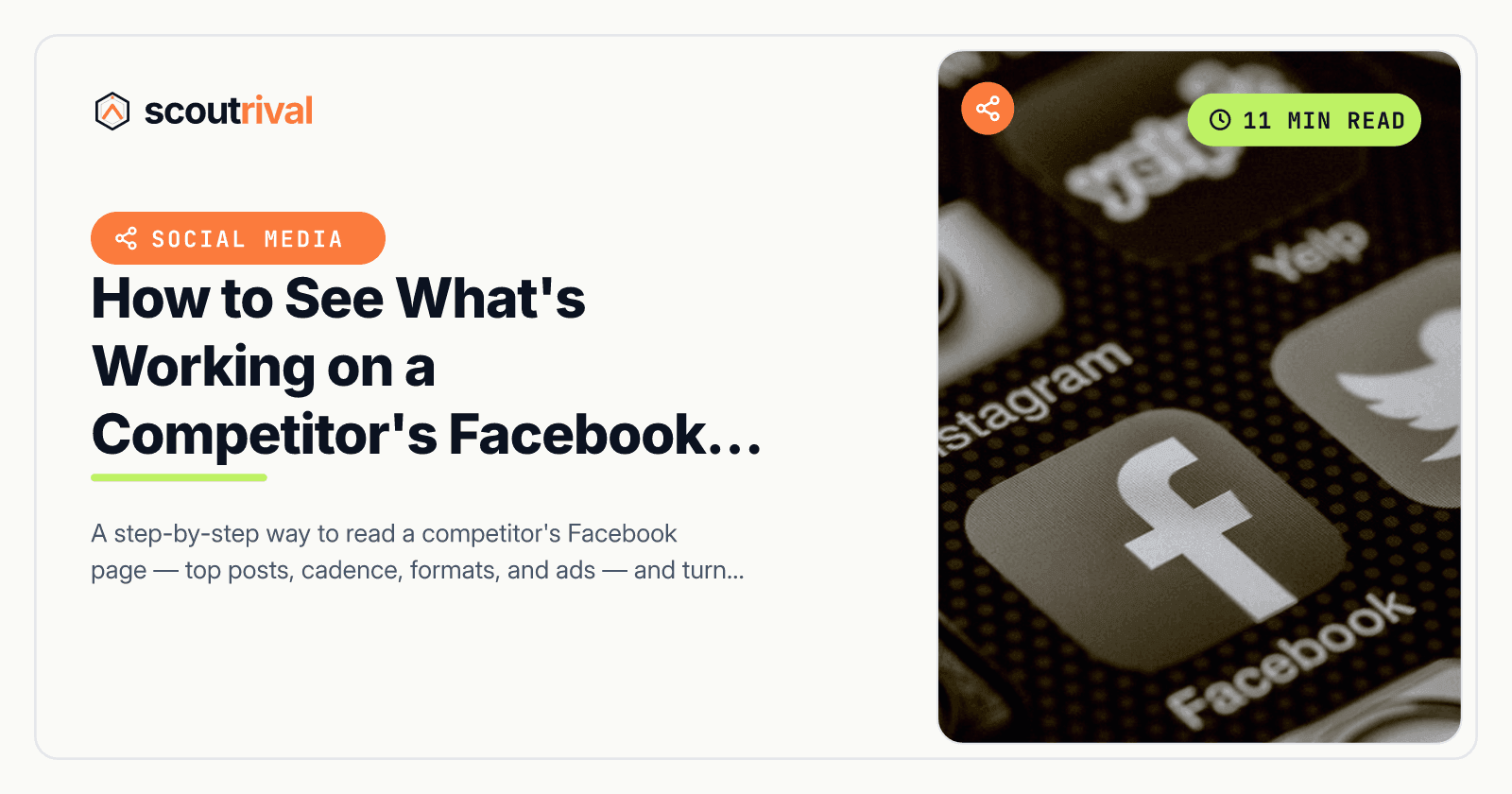 How to See What's Working on a Competitor's Facebook Page — cover