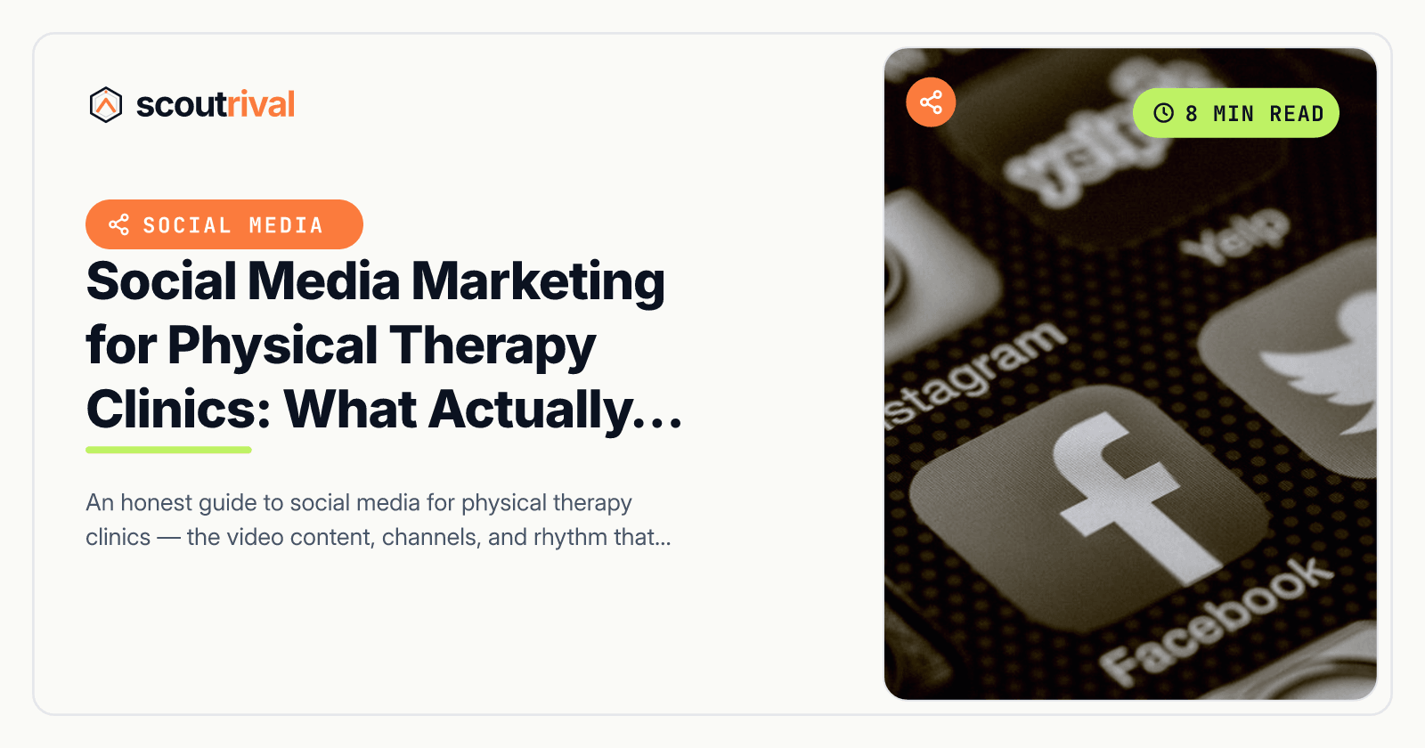 Social Media Marketing for Physical Therapy Clinics: What Actually Works — cover