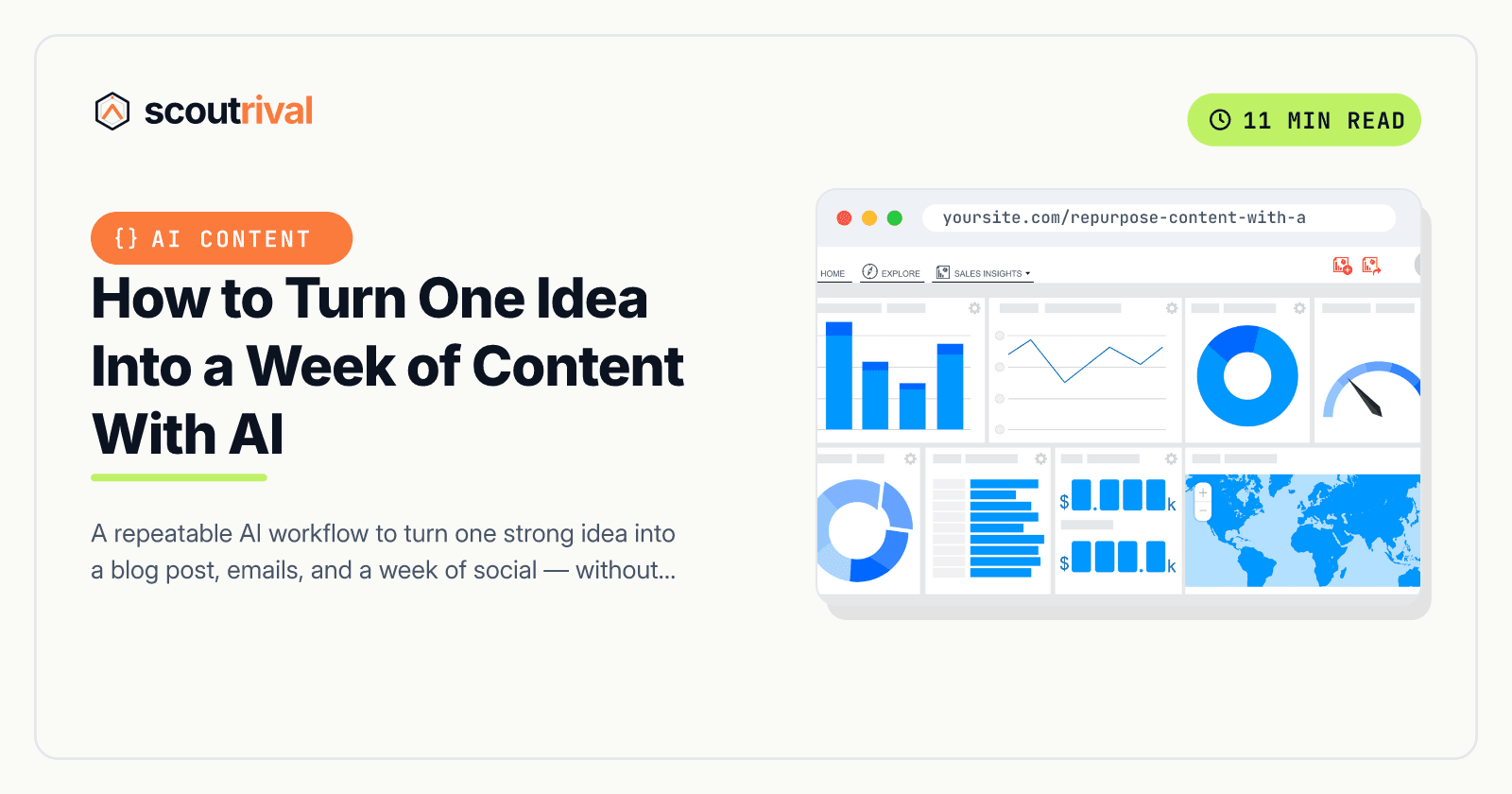 How to Turn One Idea Into a Week of Content With AI — cover