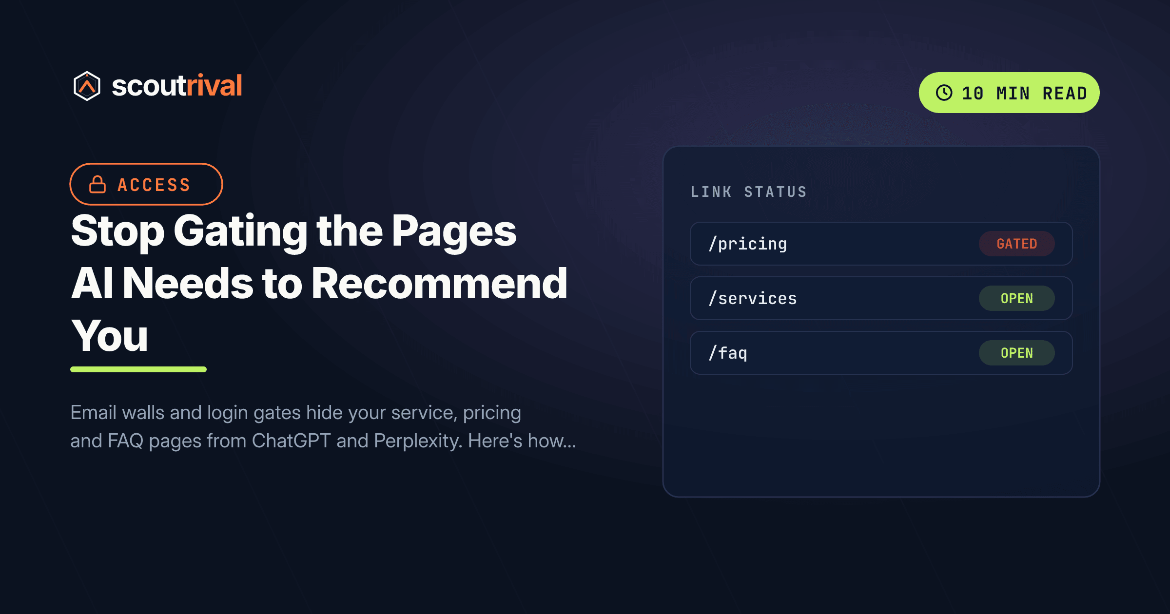 Stop Gating the Pages AI Needs to Recommend You — cover