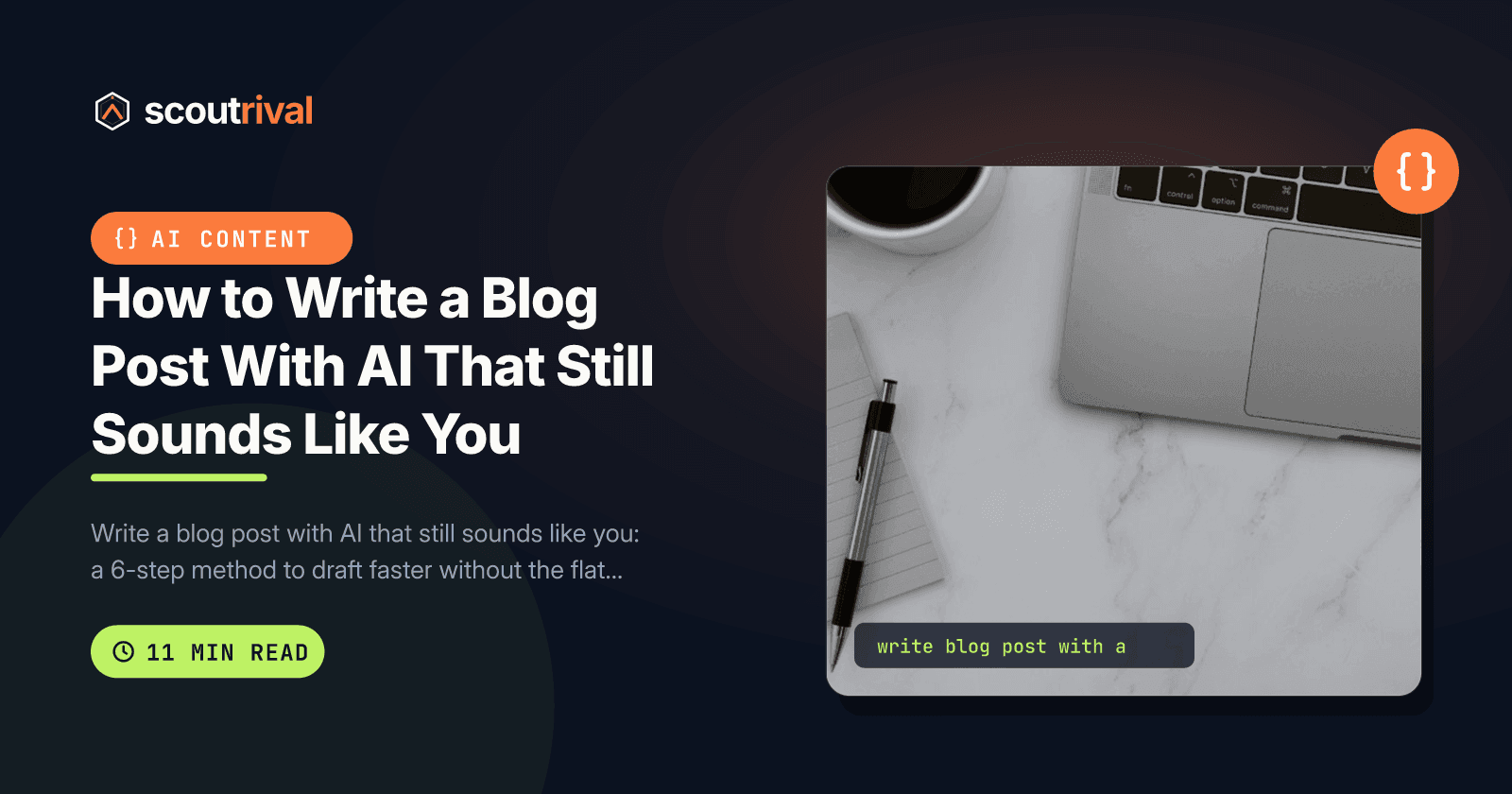How to Write a Blog Post With AI That Still Sounds Like You — cover